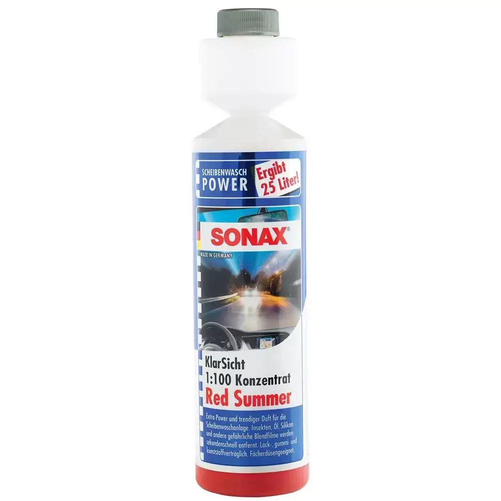 Концентрат омивача скла літній 1:100 250 мл SONAX - Red Summer