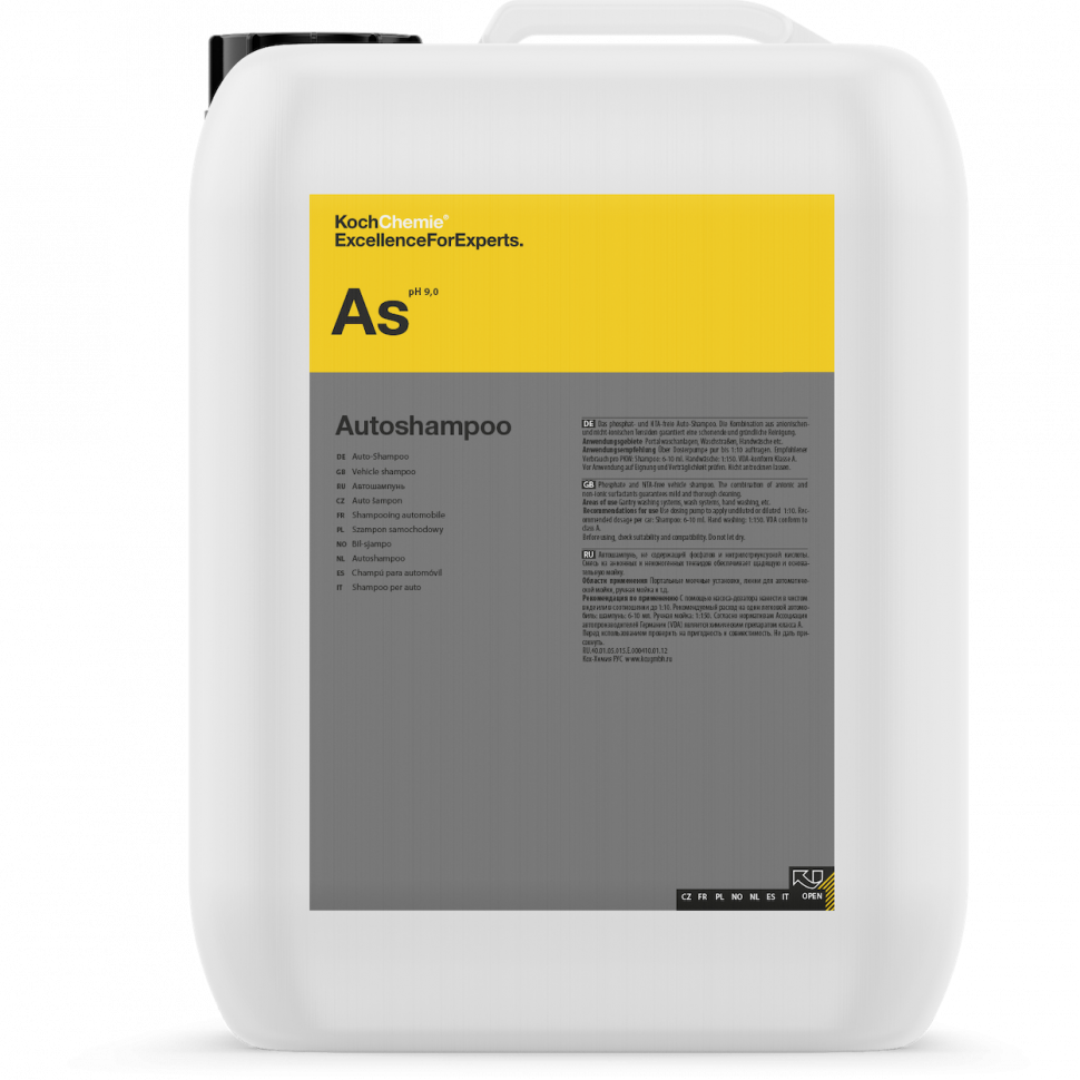 Автошампунь для автоматичного та ручного миття Koch Chemie As Autoshampoo 10 л