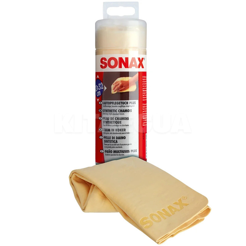 Серветка PVA голландська штучна замша Sonax професійна стартова ганчірка серветка для авто 43*32см